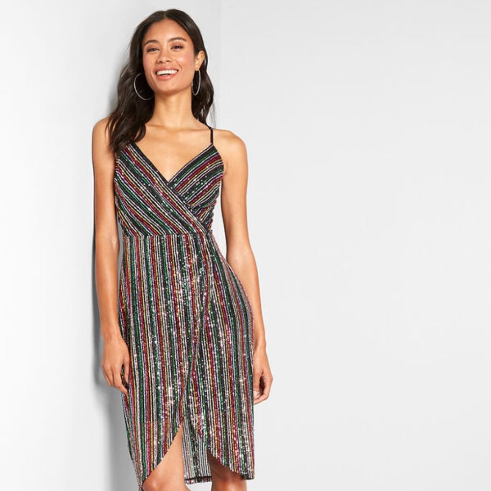 Betsy Johnson Sequin Rainbow Dress